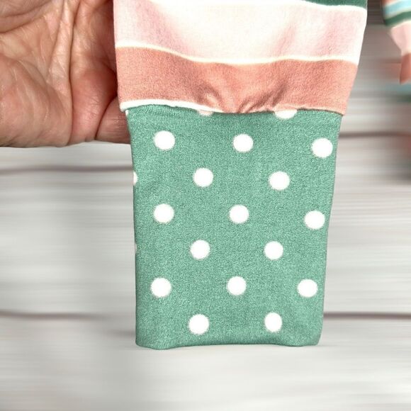 NWT Matilda Jane Cozy Soft Striped Polka Dot Pajamas Top Long Sleeve size 14 - Picture 5 of 12